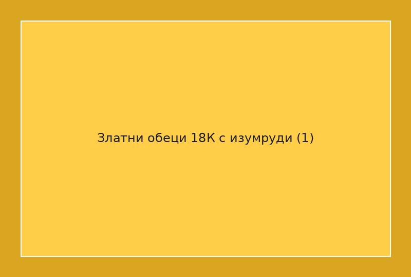 Златни обеци 18К с изумруди