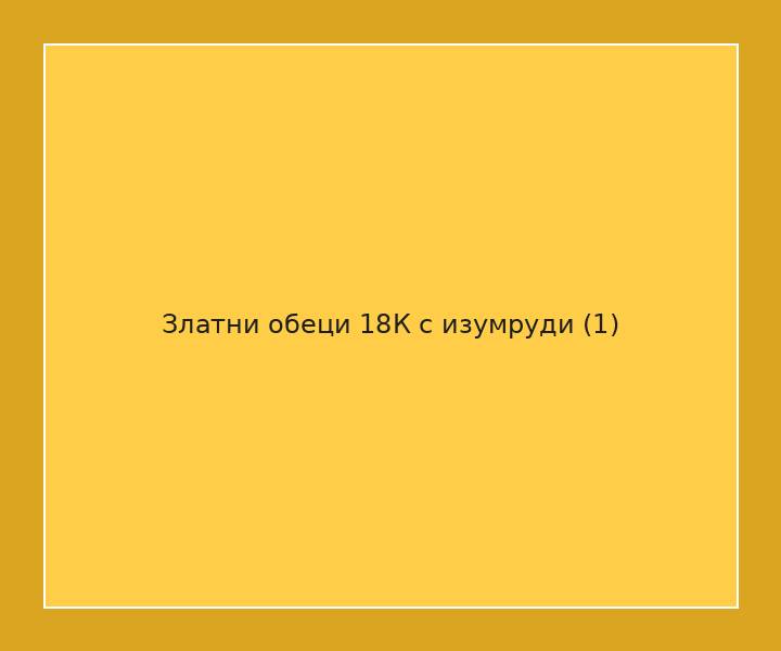 Златни обеци 18К с изумруди
