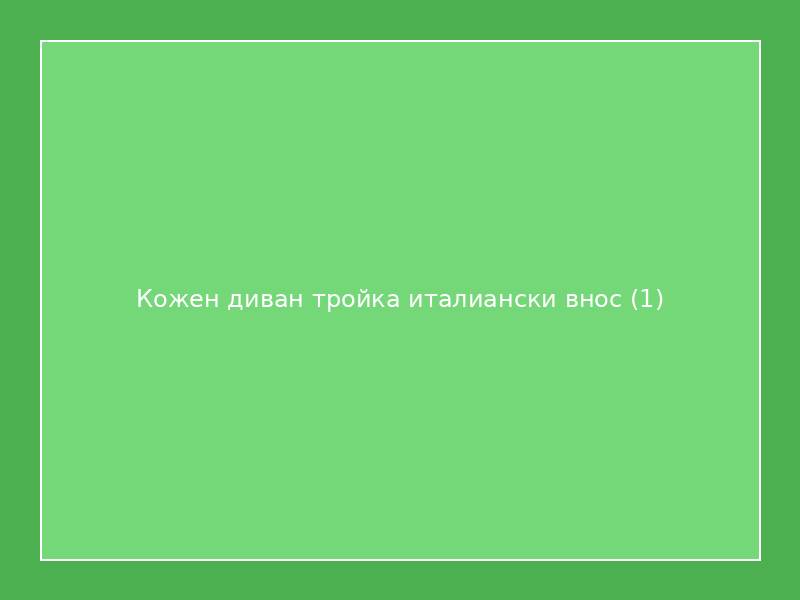 Кожен диван тройка италиански внос