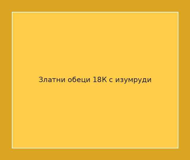 Златни обеци 18К с изумруди