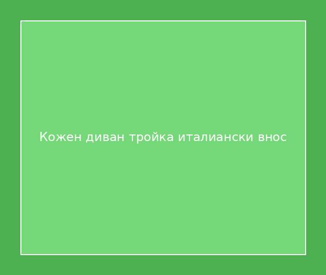 Кожен диван тройка италиански внос