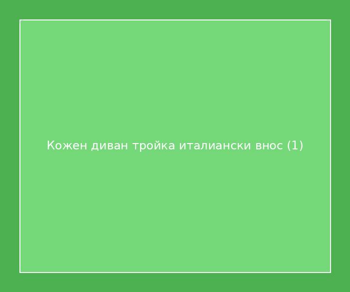 Кожен диван тройка италиански внос