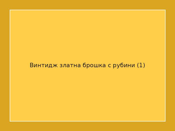 Винтидж златна брошка с рубини