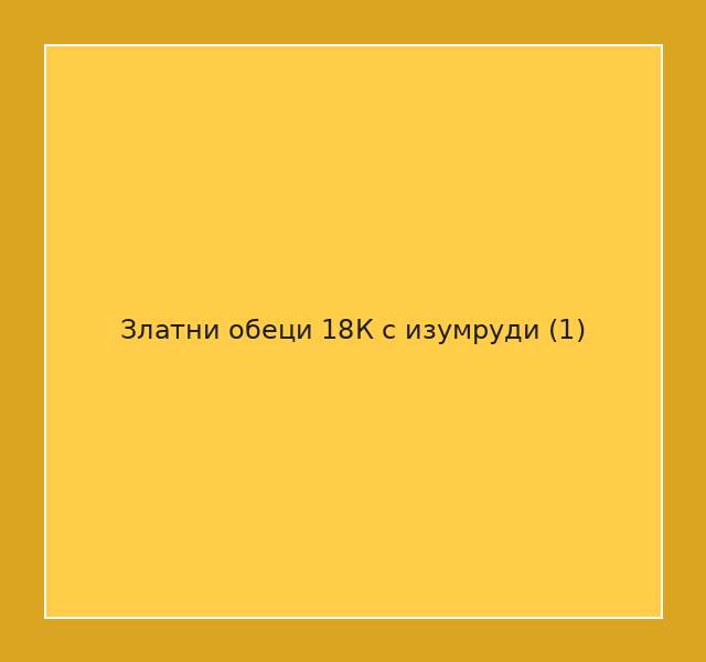 Златни обеци 18К с изумруди