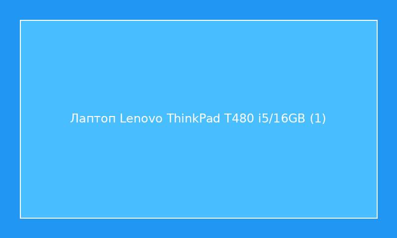 Лаптоп Lenovo ThinkPad T480 i5/16GB