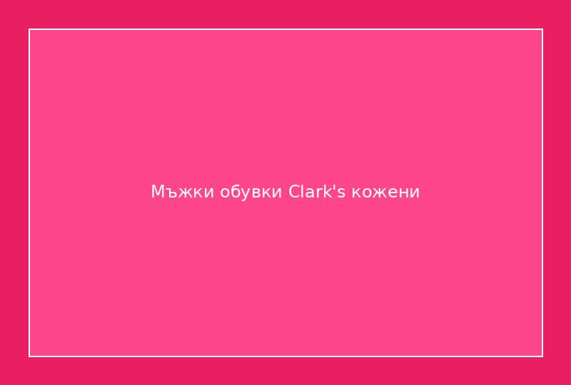 Мъжки обувки Clark's кожени