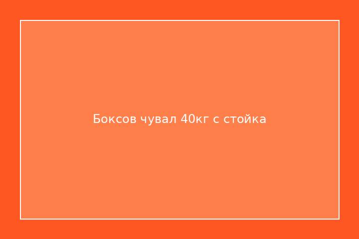 Боксов чувал 40кг с стойка