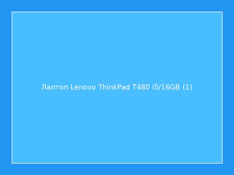 Лаптоп Lenovo ThinkPad T480 i5/16GB