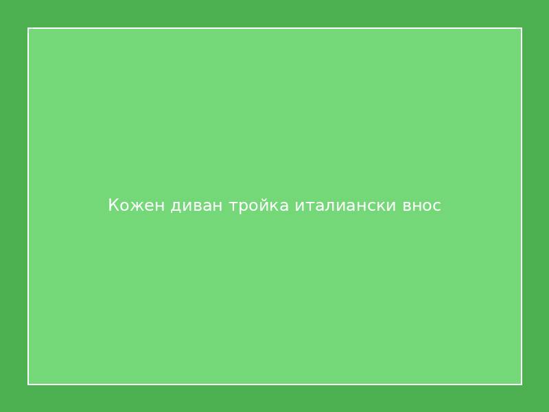 Кожен диван тройка италиански внос