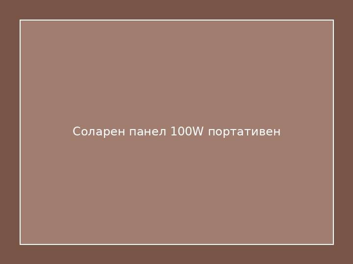 Соларен панел 100W портативен