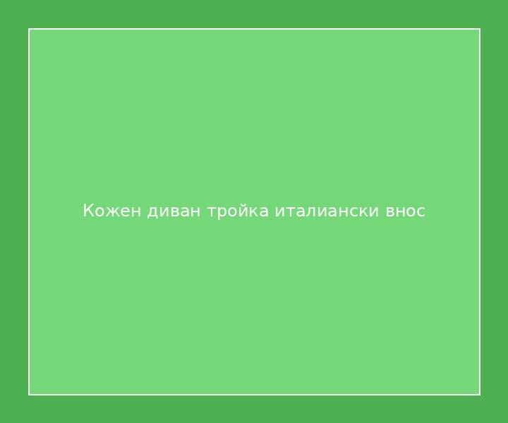 Кожен диван тройка италиански внос