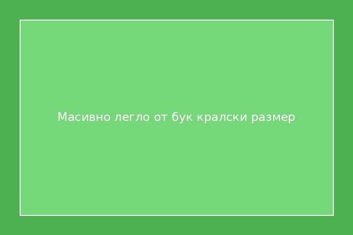 Масивно легло от бук кралски размер
