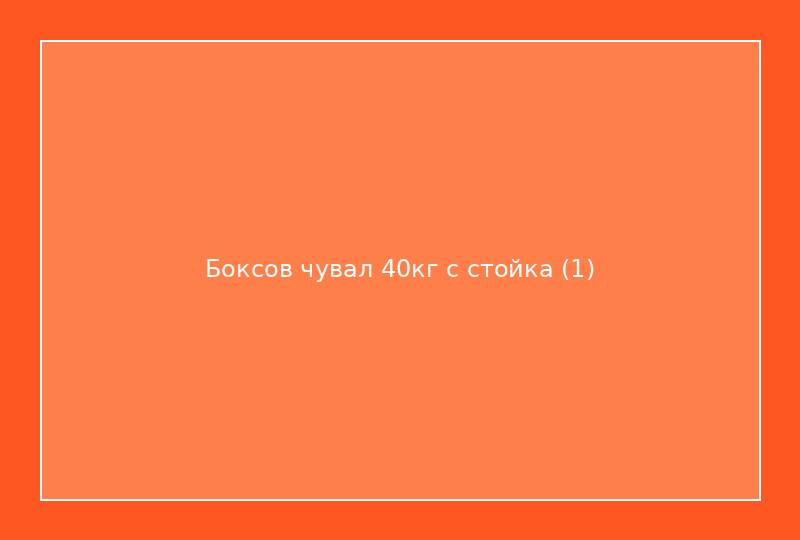 Боксов чувал 40кг с стойка