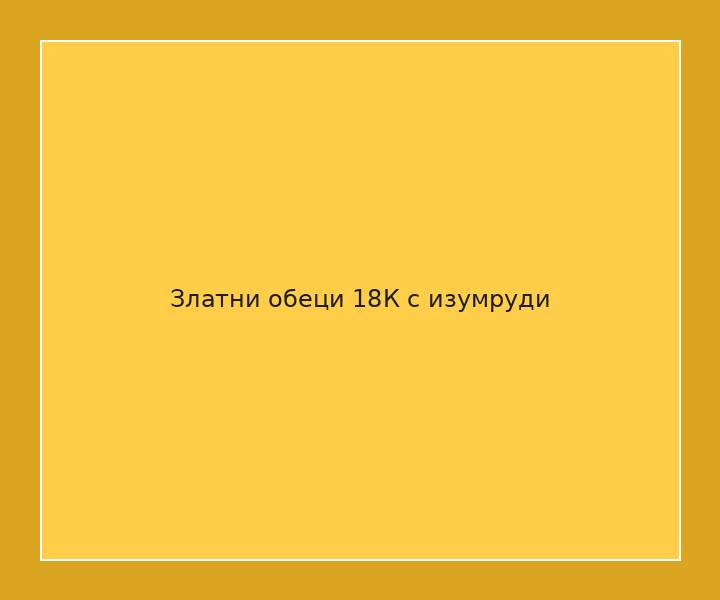 Златни обеци 18К с изумруди