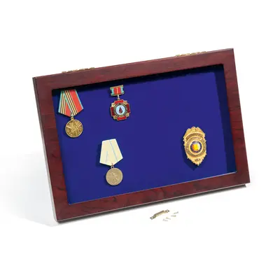 Витрина Militaria със стъклен капак и функция за изправяне
