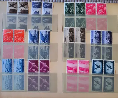 България 1940 Въздушна поща Изгледи пълна серия карета MNH