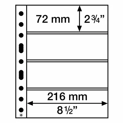 Листи за банкноти Grande - видове 1C, 2C, 3C, 4C